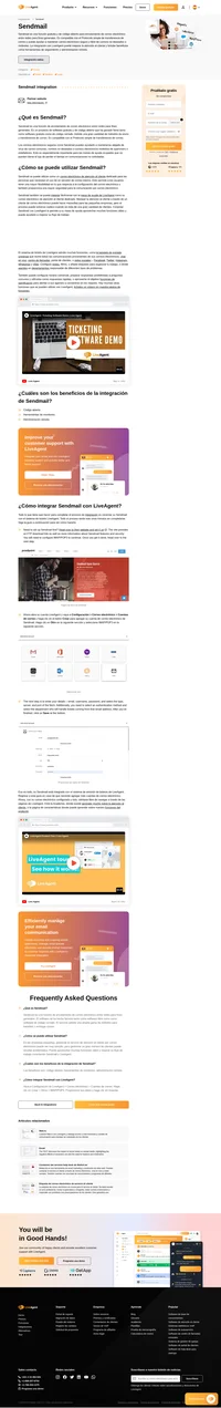 Sendmail es una función de enrutamiento de correo electrónico de uso general con protección avanzada contra SPAM que se puede integrar con el servicio de asistencia técnica de LiveAgent.