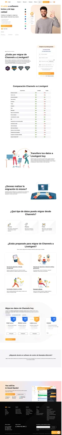 ¿Estás buscando migrar desde Channels a un software diferente? Considera la posibilidad de utilizar LiveAgent como próximo software de atención al cliente. Migra tus datos hoy mismo.