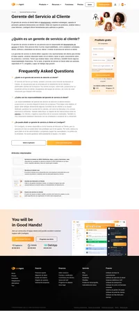 El gerente de servicio al cliente es una persona que es responsable del departamento de servicio al cliente. Esta persona establece estrategias, tareas y dirige el departamento de atención al cliente.