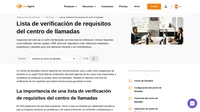 Verifica si cumples con todos los requisitos de la lista de verificación del centro de llamadas: no te saltes ningún paso y marca todas las casillas.
