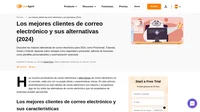 Descubre los mejores clientes de correo electrónico y sus mejores alternativas para emprendedores, empresas emergentes, pequeñas y medianas empresas, y corporaciones.