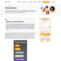 Boleto abierto es un canal de comunicación entre el cliente y los agentes de soporte que rastrea todo el proceso hasta que se resuelve el problema del cliente.