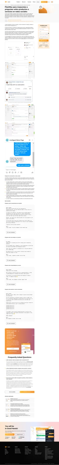 Responde con confianza a clientes con nuestras plantillas de redes sociales completamente personalizables, para preguntas sobre productos o servicios.