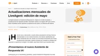 Consulte las actualizaciones de LiveAgent para mayo de 2024. Lea sobre el nuevo AI Answer Assistant, los cambios en los registros SPF, las mejoras del editor y lo último sobre las migraciones de AWS.