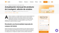 Consulta las novedades de noviembre de LiveAgent: campos de ticket mejorados, controles de spam, gestión de departamentos optimizada y la próxima integración con Telegram.