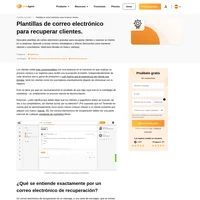 Recupera a tus clientes desconectados con nuestras plantillas de correo electrónico listas para usar y totalmente personalizables. Guarda las plantillas como mensajes predefinidos o campañas.