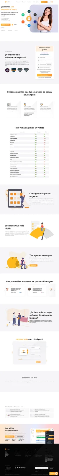 LiveAgent es la solución multicanal definitiva para tu centro de atención al cliente. El sistema de tickets de LiveAgent se ocupará de todo.