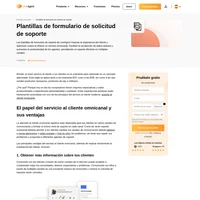 Aprende a crear plantillas de formularios de solicitud de soporte que tus clientes pueden usar para enviar problemas, errores y dar seguimiento a las solicitudes de servicio.