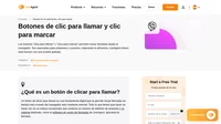 Permite que tus clientes se pongan en contacto contigo en cualquier momento y lugar con los botones clicar para llamar y clicar para marcar.