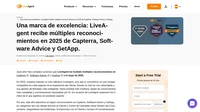 LiveAgent celebra múltiples premios de 2025 otorgados por Capterra, Software Advice y GetApp, destacando nuestro compromiso con nuestros clientes.