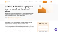 ¿No sabes cómo responder a las consultas de las redes sociales sobre tu horario de atención? Utilza nuestras plantillas prefabricadas totalmente personalizables.