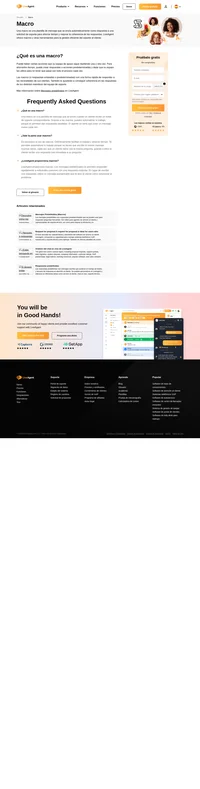 El chat en vivo es una gran manera de cerrar más tratos con el chat en vivo. Las macros son una forma rápida de responder a las necesidades de sus clientes.