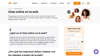 El chat online en la web es una forma de comunicación entre personas a través de Internet. Este chat no requiere ningún tipo de software.