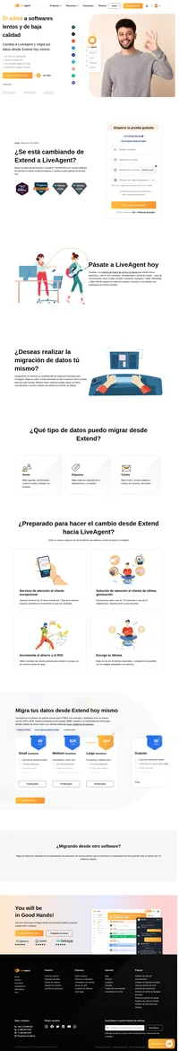 ¿Estás buscando migrar tus datos a una solución diferente desde Extend? Echa un vistazo a LiveAgent y consulta las ventajas. Comienza tu prueba gratuita hoy mismo.