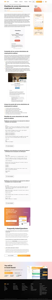 Utiliza nuestras atractivas plantillas de correo electrónico de adelanto de seminarios web que maximizarán la asistencia y los registros de tu seminario web.