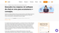 Explora las mejores 13 opciones de software de chat en vivo para comercio electrónico en 2024. Mejora el servicio al cliente, incrementa las ventas y reduce el abandono del carrito con asistencia en tiempo real.