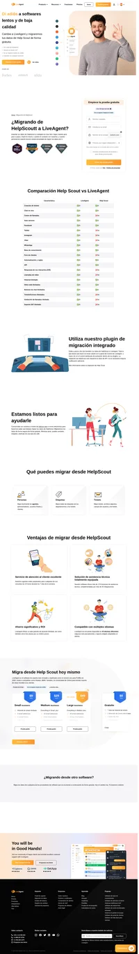 La migración de HelpScout a LiveAgent es muy fácill. Sigue nuestra guía paso a paso y hazlo tú mismo o ponte en contacto con nosotros para que te ayudemos.