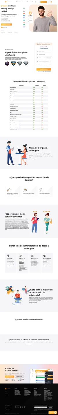 ¿Estás pensando en migrar desde Gorgias? Prueba nuestra migración gratuita a LiveAgent. Podemos migrar toda tus personas, tickets, etiquetas y más de forma gratuita.