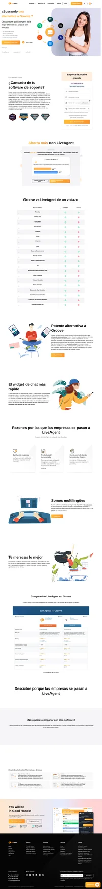 ¿Buscas una alternativa a Groove? LiveAgent es la solución de asistencia con más de 179 características y más de 40 integraciones.