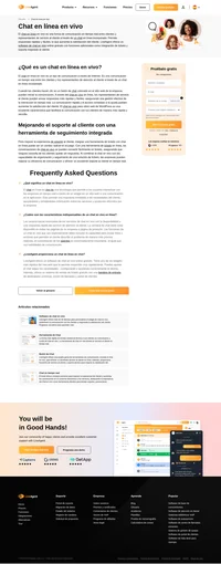 El chat en línea en vivo es una comunicación entre los clientes y los representantes de atención al cliente en tiempo real a través de un chat en línea incorporado.