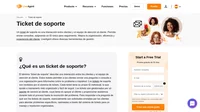 El ticket de soporte describe una interacción entre los clientes y los agentes de servicio al cliente. Es una consulta entrante sobre una empresa, su producto o servicio.