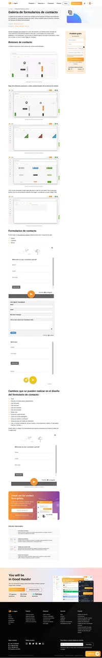 Añade formularios de contacto en tu página web y permite a tus clientes enviar correos electrónicos directamente desde tu web. En LiveAgent ofrecemos varios botones de contacto