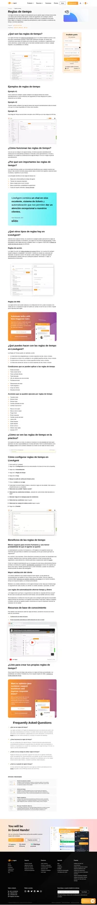 Las reglas de tiempo pueden encargarse de su programación, respuestas automáticas, tareas y mucho más. Establezca un tiempo y una regla de tiempo que desencadenará una acción de su elección.