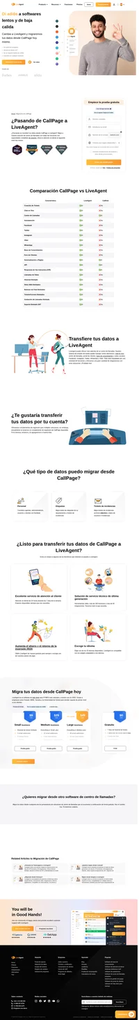 LiveAgent es una solución de soporte que conecta múltiples plataformas en una interfaz. Migra de CallPage a LiveAgent y comienza a obtener beneficios comerciales.