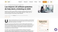 Explore los 18 mejores sistemas de emisión de tickets y software de help desk gratuitos de 2025. Mejore su experiencia de servicio al cliente sin gastar mucho dinero.