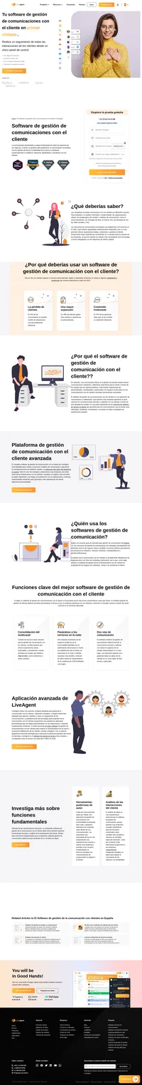 El software de gestión de comunicaciones con el cliente LiveAgent proporcionará un servicio personalizado, rápido y experto a tus clientes. Pruébalo gratis.
