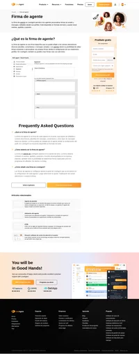 La firma de agente es una firma personalizada que tiene cada agente. Las firmas pueden ser agregadas a las respuestas preestablecidas o a las plantillas de correos electrónicos. ¡Cree una firma desde los ajustes de LiveAgent!