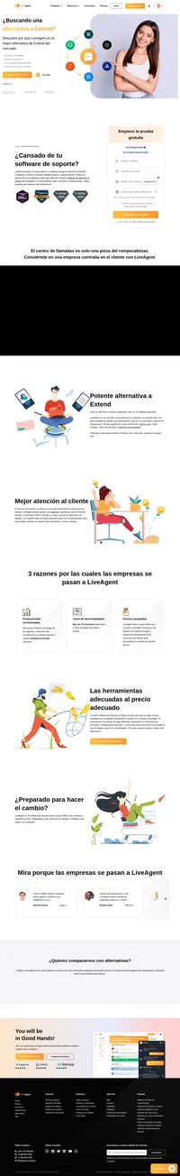 ¿Estás buscando algo que te permita extender la capacidad de tu servicio de asistencia técnica? Consulta las funciones claves y ventajas de LiveAgent ahora mismo o regístrate para obtener una prueba gratuita.
