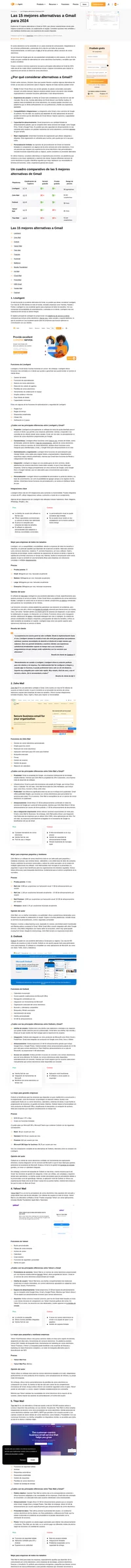 Descubra las 15 mejores alternativas de Gmail que revolucionan la atención al cliente y mejoran la colaboración en equipo. ¡Impulse la eficiencia general de la comunicación hoy!