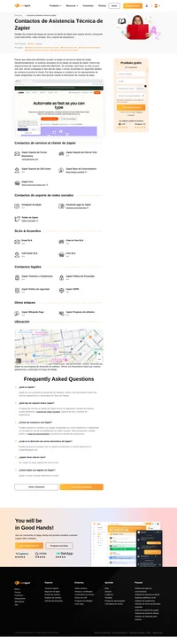 Cómo ponerse en contacto con el servicio de atención al cliente de Zapier por correo electrónico, soporte de chat en vivo, número de teléfono, soporte de redes sociales y soporte de autoservicio.