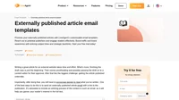 Check out our email templates for promoting externally published articles that backlink to your site. Garner more views with these simple tips!