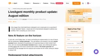 Discover what's new in LiveAgent: inline images fixed, ticket attachments redesigned, and a an upcoming AI “Answer Generator” feature.