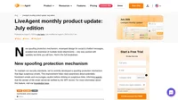 Discover what's new in LiveAgent in July: a revitalized design of social media chat & chatbot messages, a spoofing protection mechanism.