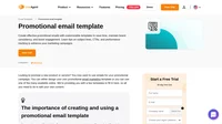 Use these promotional email templates to advertise your new product or service. Fill in the blanks, add content, and you're done.