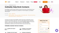 How to contact GoDaddy's customer service via email, live chat support, phone number, social media support, and self-service support.