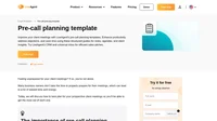 The important sales call ahead? Get ready with our pre-call planning template and seal the deal.