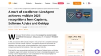 LiveAgent celebrates multiple 2025 awards from Capterra, Software Advice, and GetApp, highlighting our commitment to our customers.