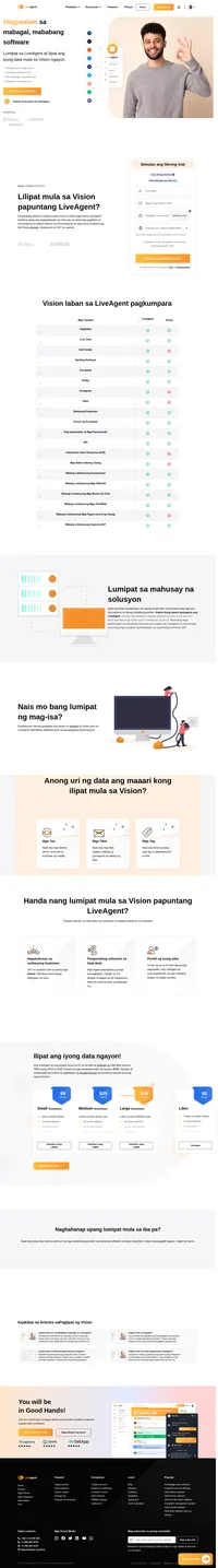 Ang LiveAgent ay ang #1 na na-rate na software sa help desk para sa SMB noong 2019 at 2020. Nais mo bang lumipat mula sa Vision papuntang LiveAgent? Sagot ka namin!