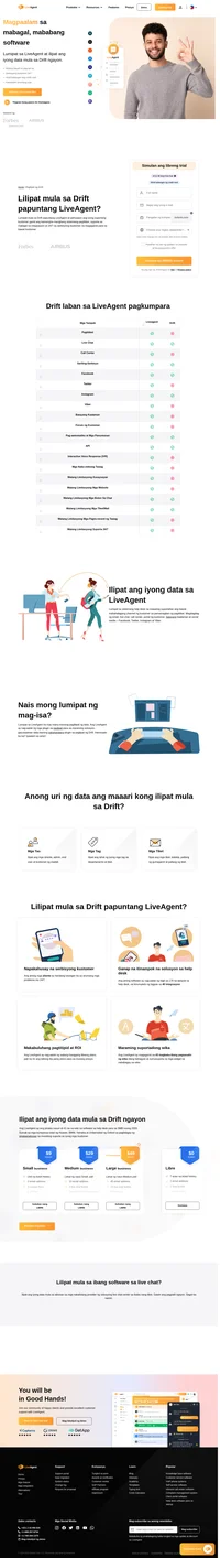 Naghahanap upang ilipat ang iyong data mula sa Drift papunta sa ibang solusyon? Tingnan ang LiveAgent at makita ang mga benepisyo. Simulan ang iyong libreng pagsubok ngayon.