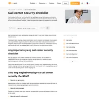 Ang call center security ay isang seryosong isyung hindi dapat binabalewala. Sundin ang call security checklist na ito para manatiling protektado.