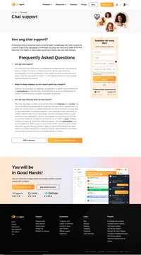 Ang chat support ay ibinibigay mula sa isang software sa live chat. Ang LiveAgent ay nagbibigay ng online na chat support para sa mga kustomer nito. Ang isang kinatawan ng kustomer ay handanggng tumulong.