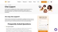 Ang chat support ay ibinibigay mula sa isang software sa live chat. Ang LiveAgent ay nagbibigay ng online na chat support para sa mga kustomer nito. Ang isang kinatawan ng kustomer ay handanggng tumulong.
