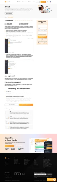 I-convert ang iyong mga nagtitingin sa pahina bilang mga nagbabayad na kustomer gamit ang mabilis na live chat sa iyong website. Ang X-cart integration para sa LiveAgent ay nilalabas ang mahusay na suporta sa kustomer.