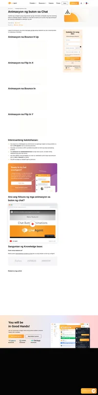 Ang animasyon ay nakakaimpluwensiya sa mga mata ng user, at maaari nitong makontrol kung saan sila tumuon. Makakuha ng mas maraming bisita na makakausap at lagyan ng animasyon ang iyong mga buton sa chat sa LiveAgent.