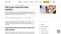 Ang buhay ng isang call center supervisor ay nakapapagod pero may mga paraan para padaliin ito. Tingnan ang aming call center supervisor daily checklist para manatiling organisado!