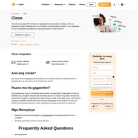 Ang integrasyong Close ay hinahayaan kang pamahalaan ang mga ugnayang kustomer mula sa LiveAgent. Isama lamang ito sa pamamagitan ng Zapier at magsimulang makakuha ng mga benepisyo.